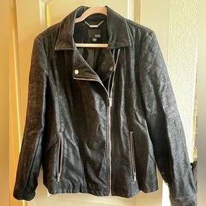Black leather jacket